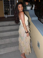 Sabine Tiered Boho Maxi Skirt