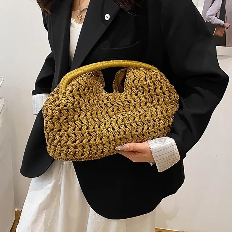 Sabrina Woven Rattan Tote