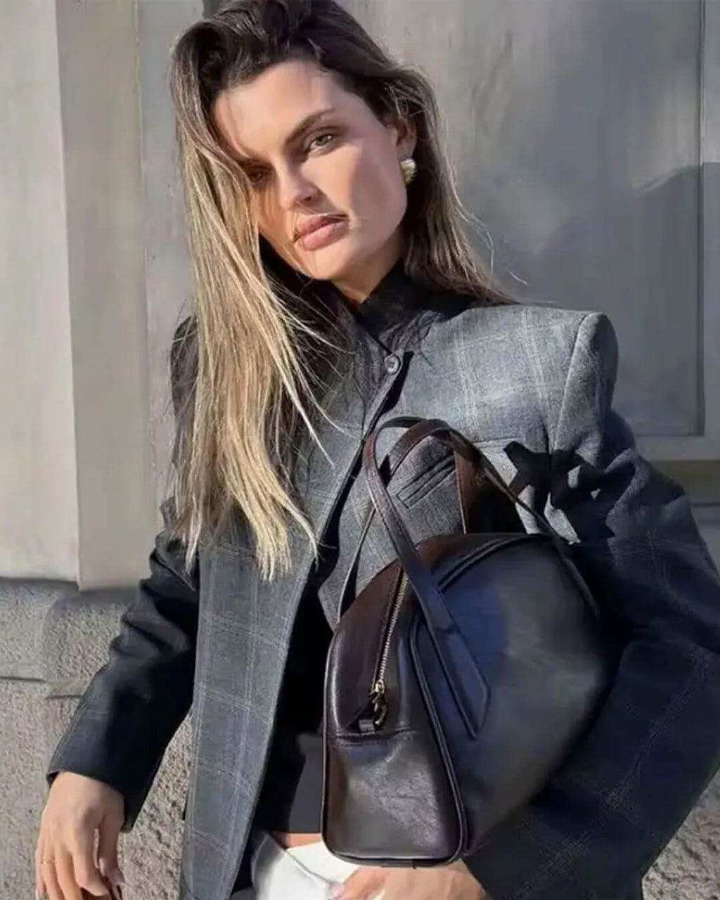 Selene Plaid Blazer Jacket