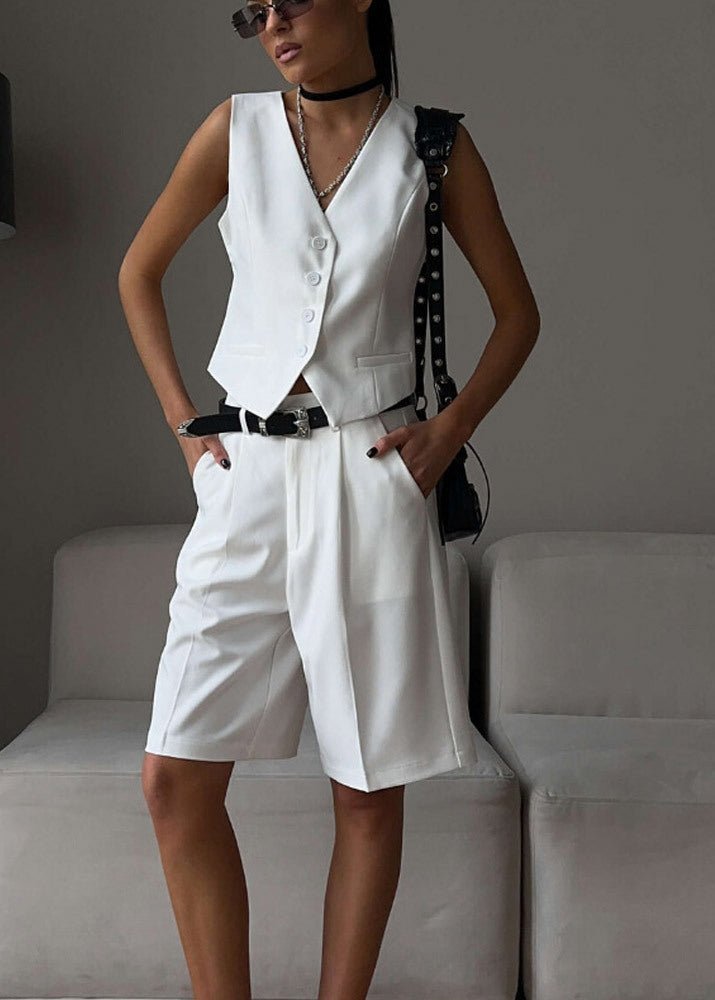 Agda Tailored Vest & Bermuda Shorts Set