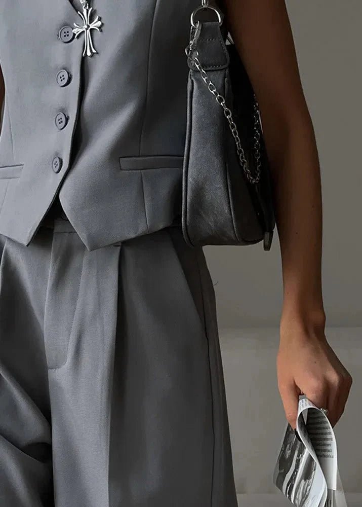 Agda Tailored Vest & Bermuda Shorts Set