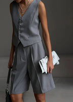 Agda Tailored Vest & Bermuda Shorts Set