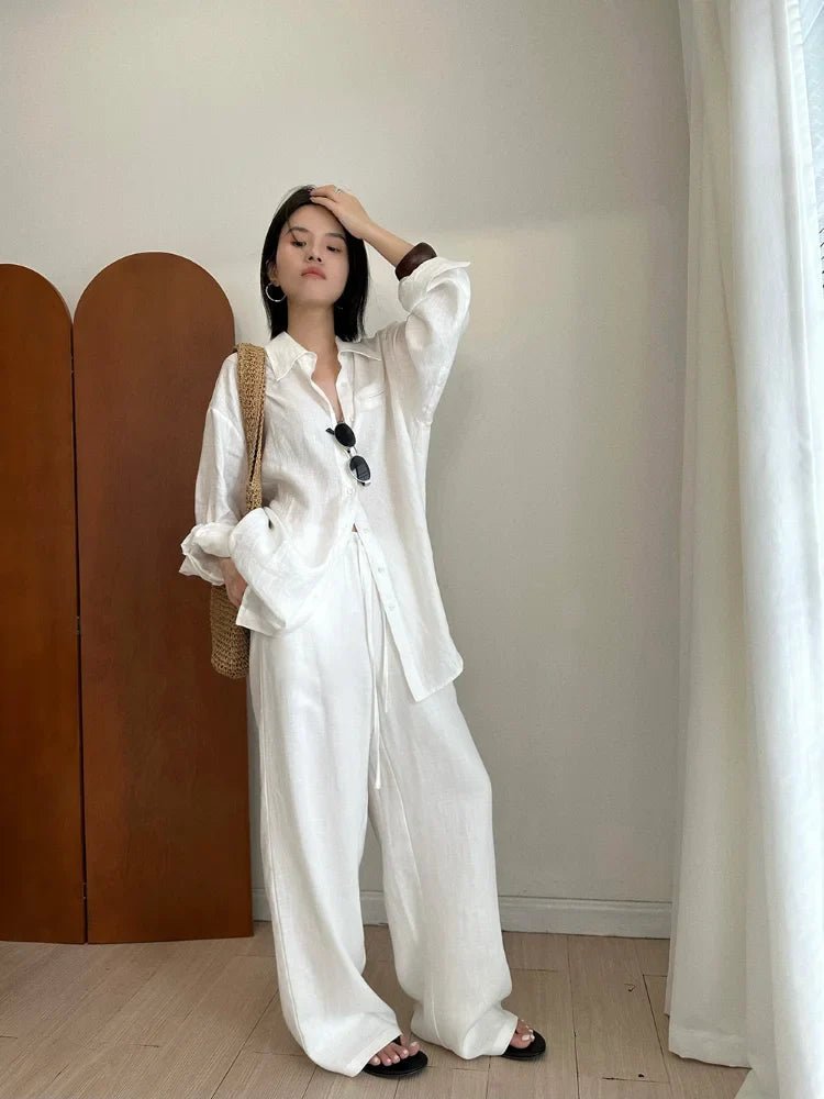 Shiela Wide Leg Linen Pants