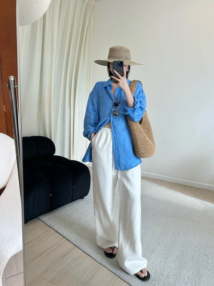 Shiela Wide Leg Linen Pants