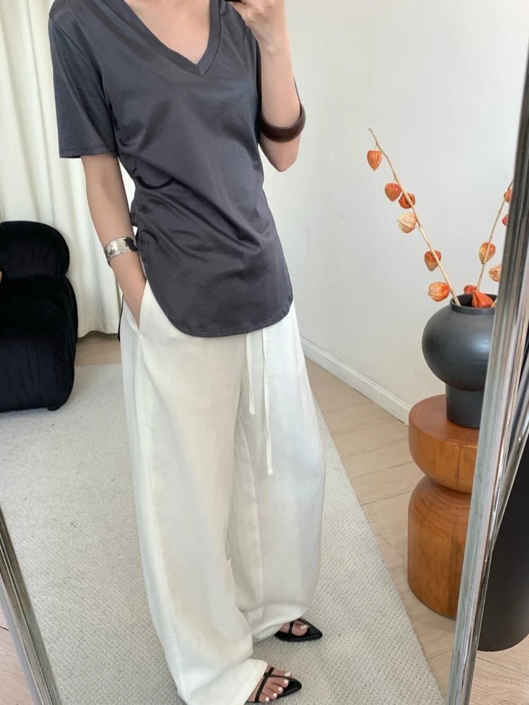 Shiela Wide Leg Linen Pants