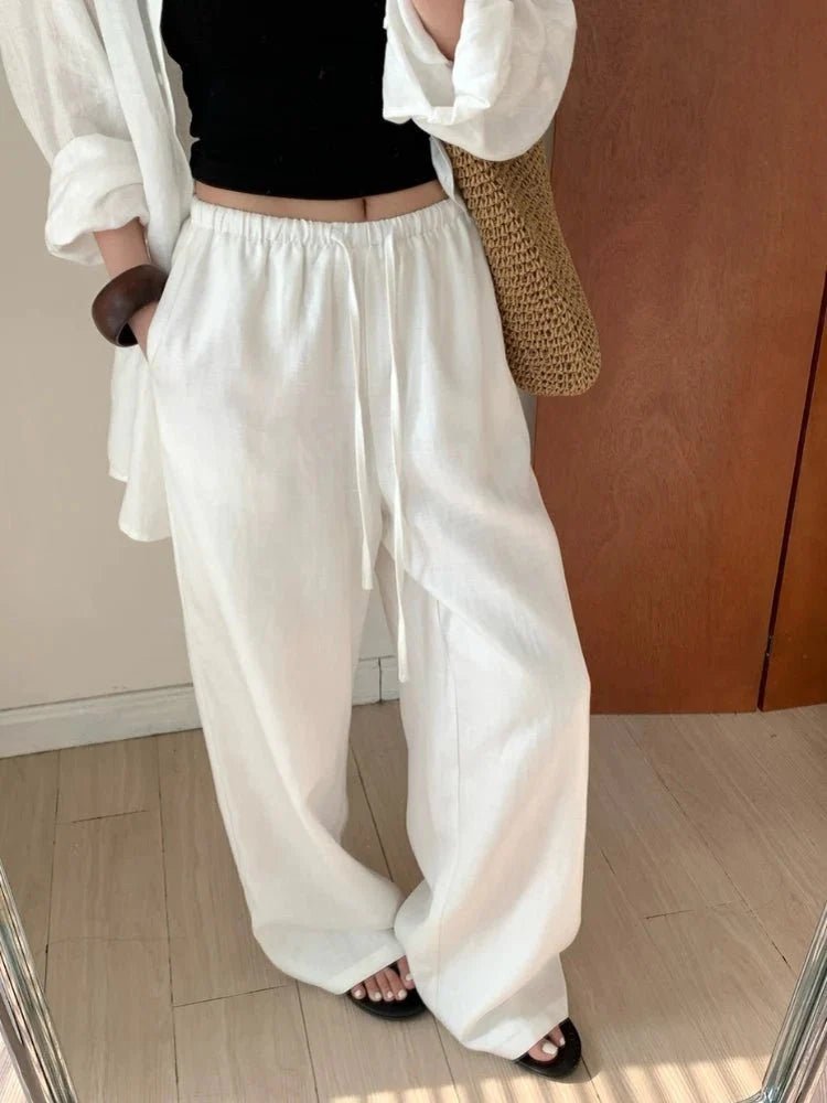 Shiela Wide Leg Linen Pants