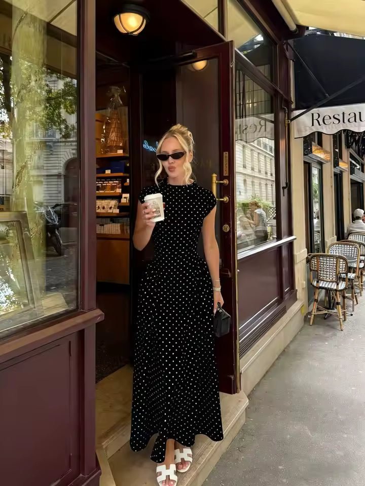 Fiona Flare Maxi Dress with Cap Sleeves