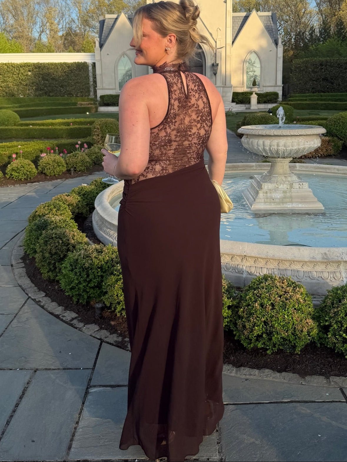 Katie Halter Lace Maxi Dress