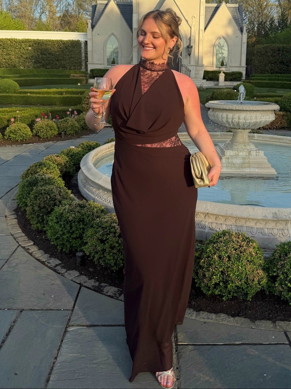 Katie Halter Lace Maxi Dress