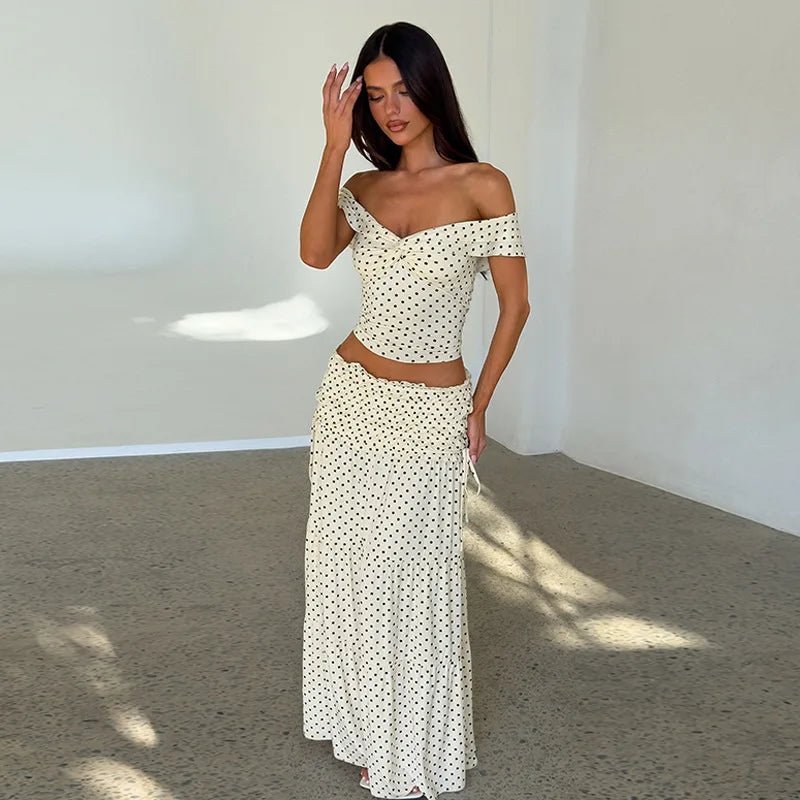 Simona Polka Dot Two Piece Bow Set