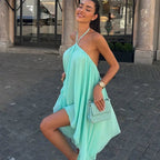 Smilla Flowy Halter Mini Dress
