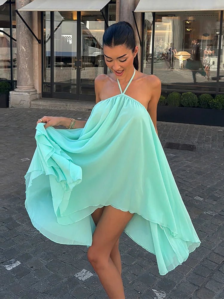 Smilla Flowy Halter Mini Dress