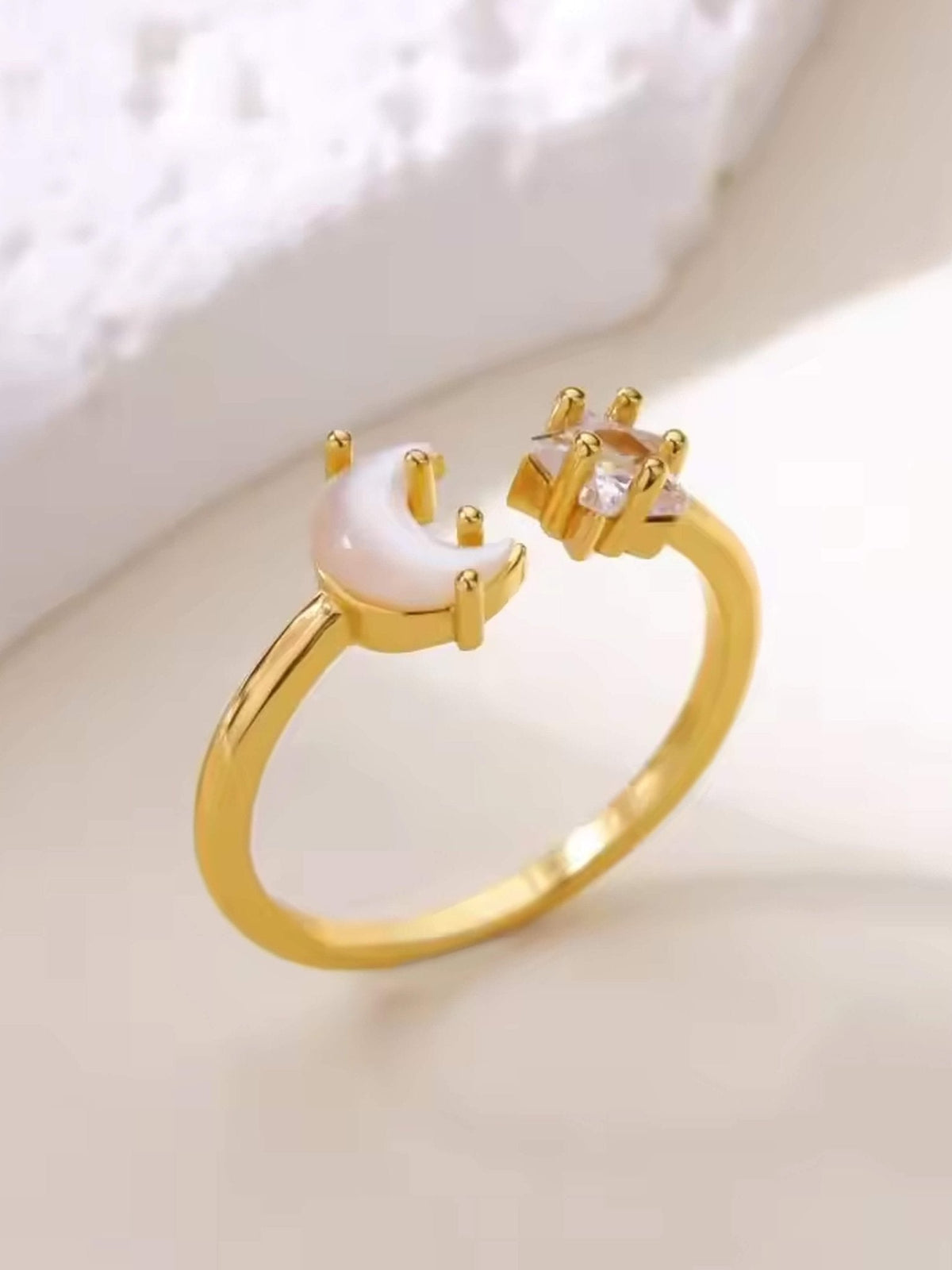 Aglea Moon and Star Ring