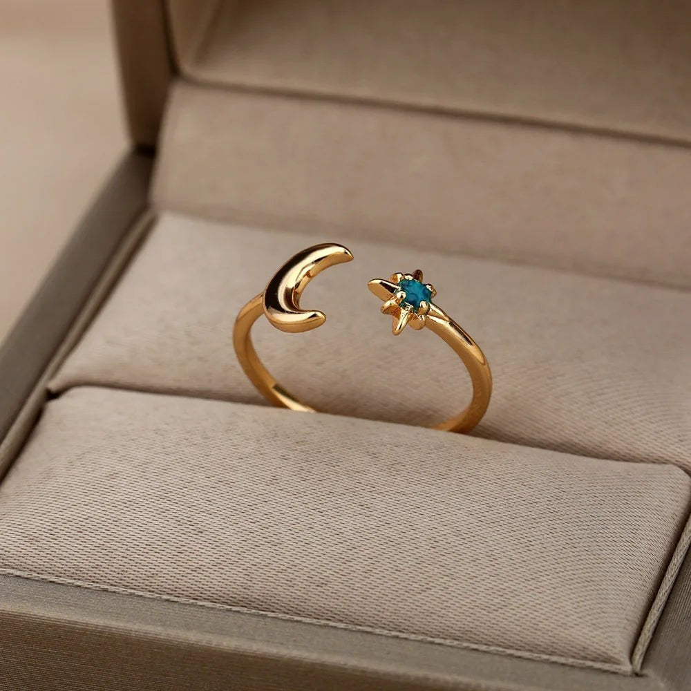 Aglea Moon and Star Ring