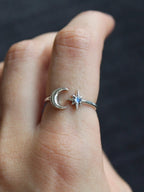 Aglea Moon and Star Ring