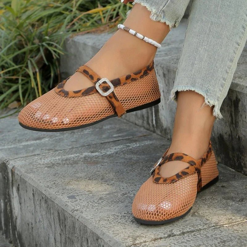 Agne Round-Toe Ballet Flats