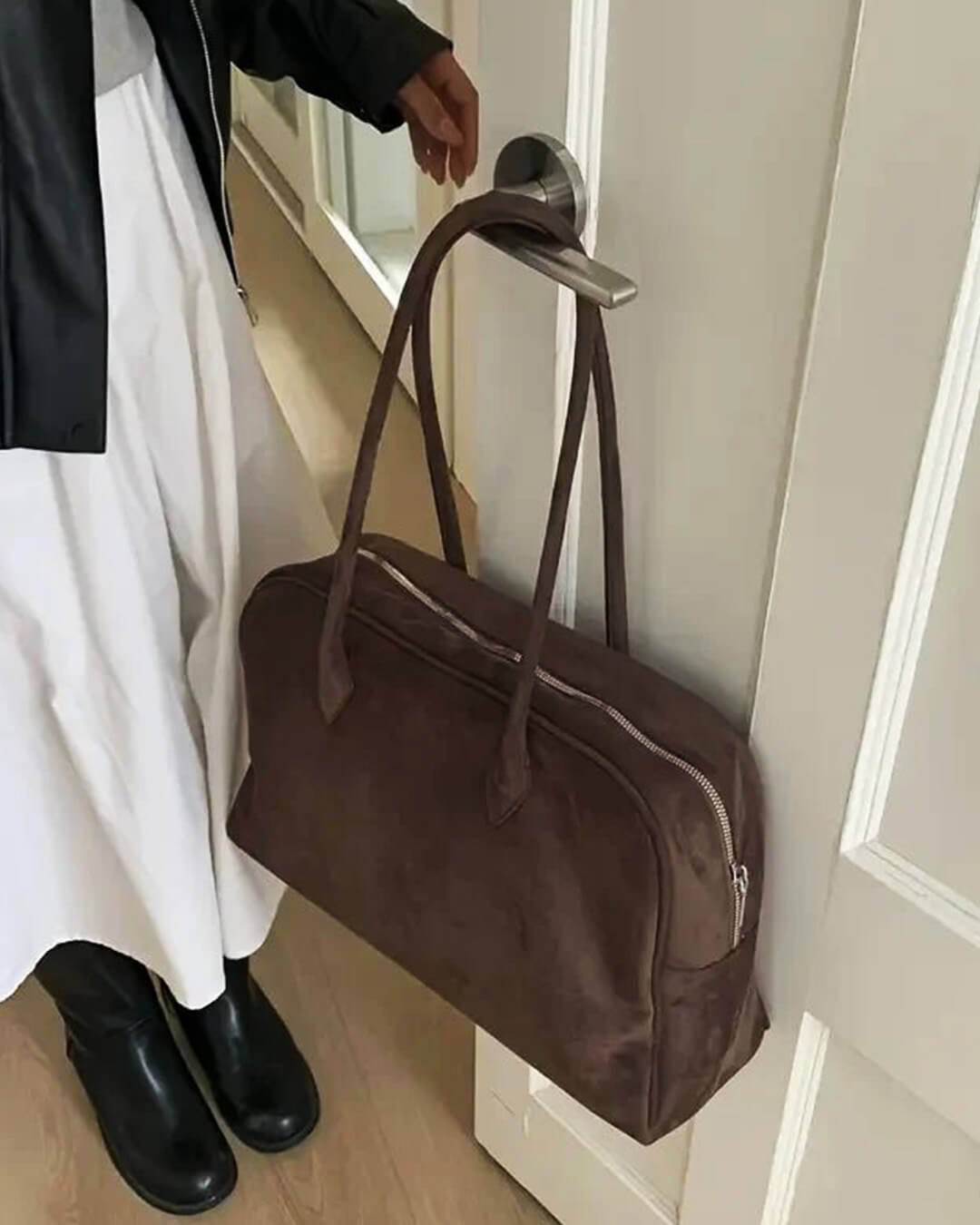 Agnieszka Vintage Faux Leather Laptop Tote