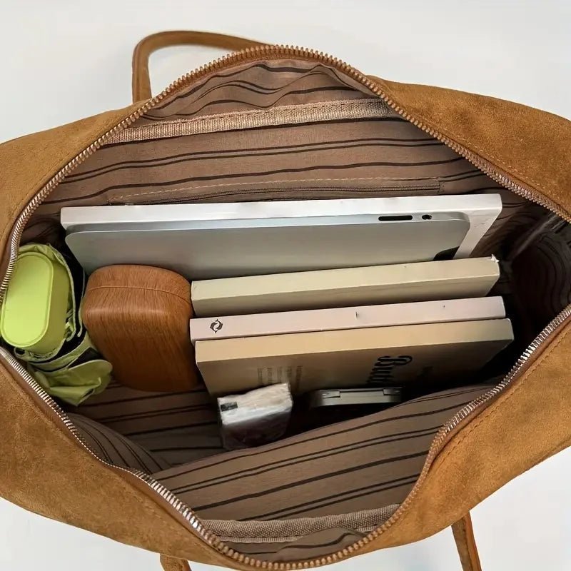 Agnieszka Vintage Faux Leather Laptop Tote