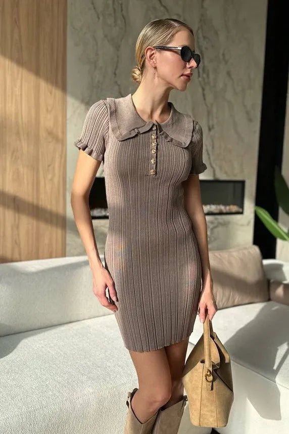 Zoe Cable-Knit Sweater Dress