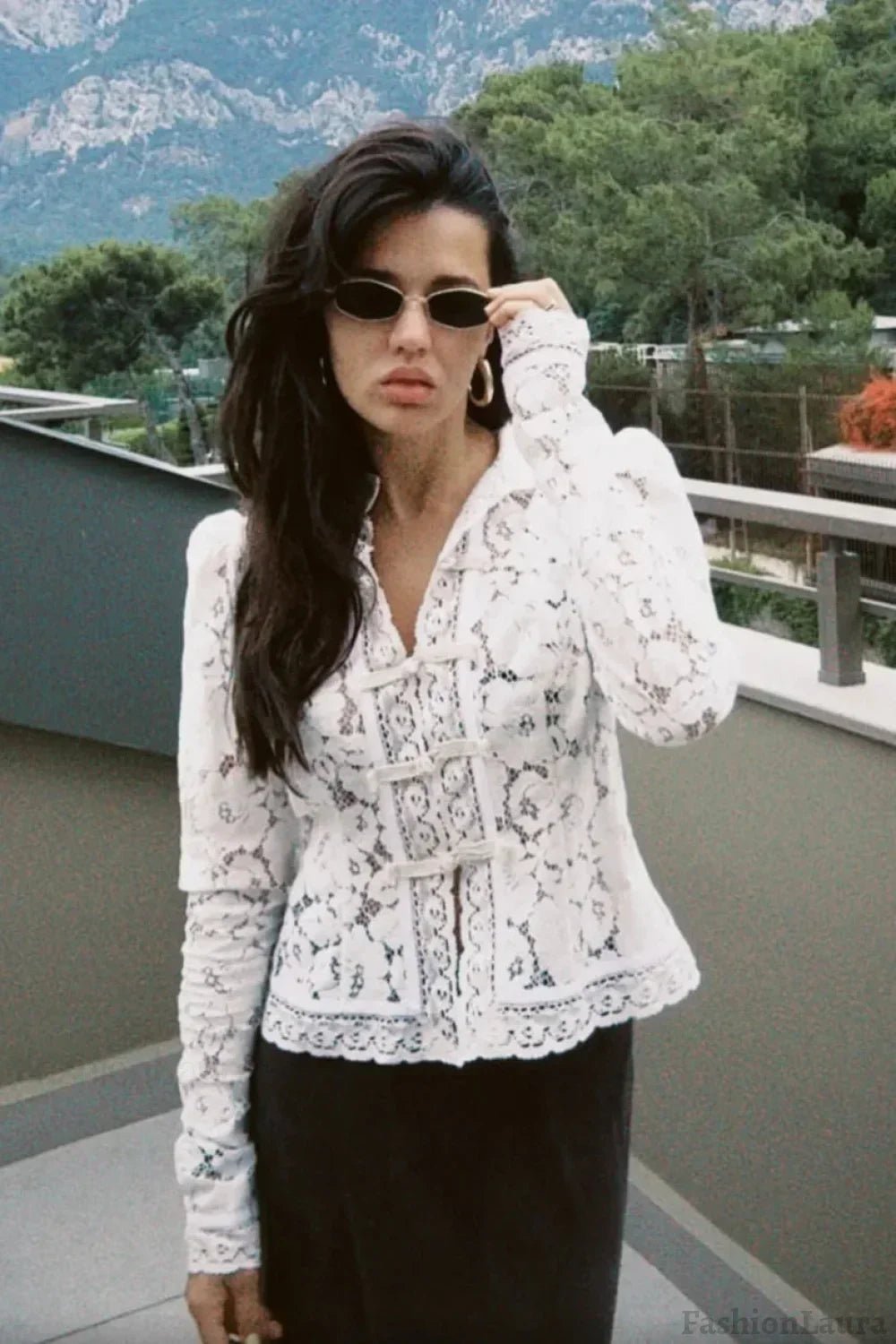 Joanna Elegant Lace Blouse