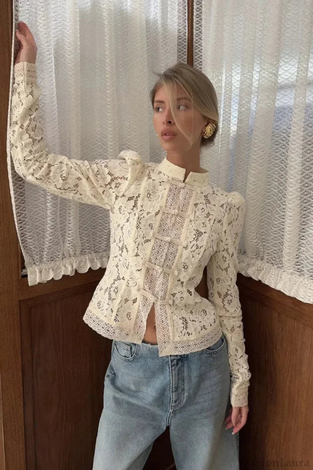 Joanna Elegant Lace Blouse