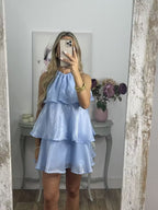 Amelia Organza Halterneck Mini Dress