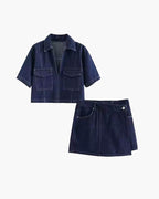 Erica Cropped Top & Skorts Set