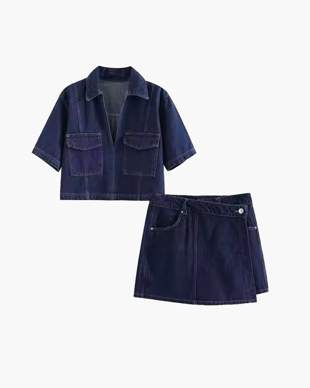 Erica Cropped Top & Skorts Set