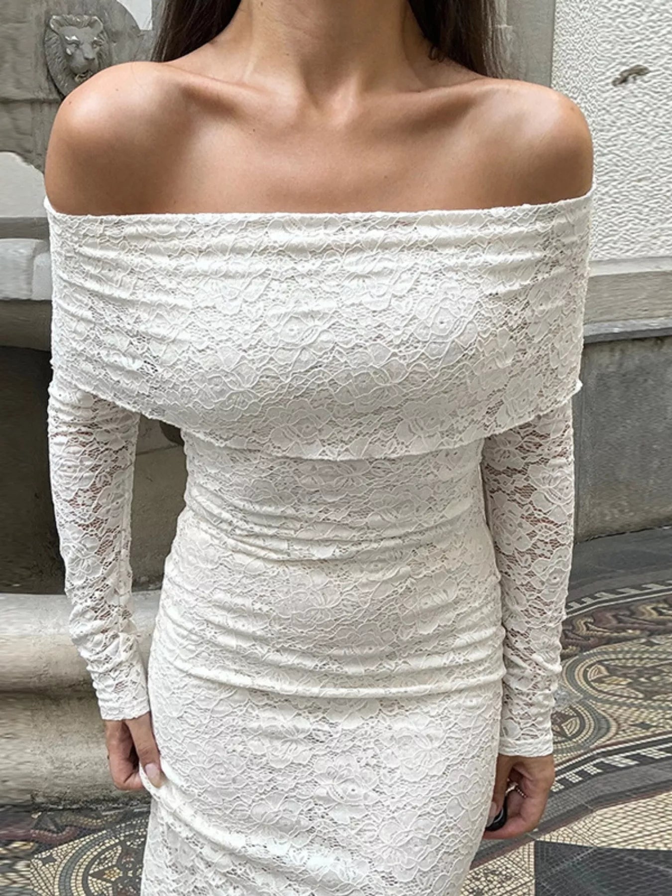Layla Off-The-Shoulder Lace Maxi Dress