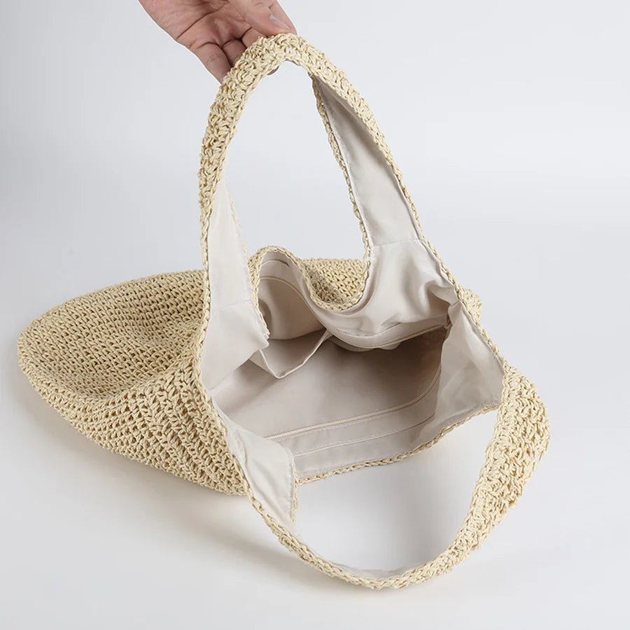 Svea Woven Rattan Tote Bag