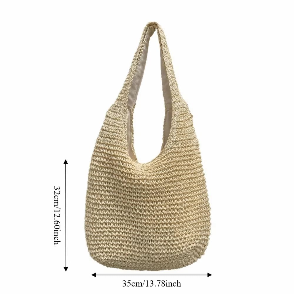 Svea Woven Rattan Tote Bag