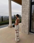 Svetlana Sheer Crochet Maxi Dress