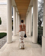 Svetlana Sheer Crochet Maxi Dress