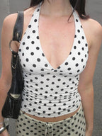 Tamsin Polka Dot Halter Vest
