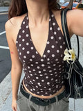 Tamsin Polka Dot Halter Vest