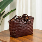 Tatum Handwoven Leather Tote Bag