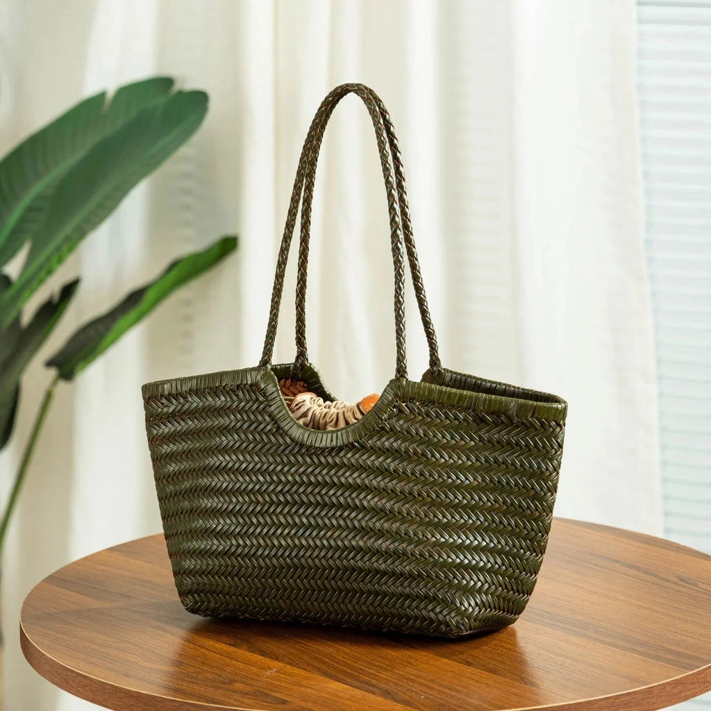 Tatum Handwoven Leather Tote Bag