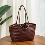 Tatum Handwoven Leather Tote Bag