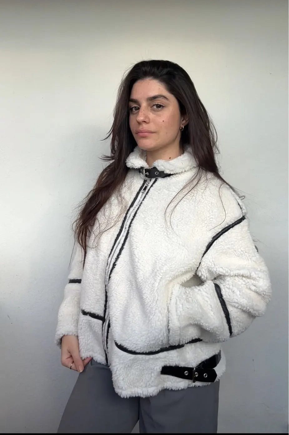 Ahela Boucle Bomber Jacket