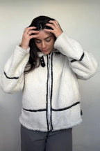 Ahela Boucle Bomber Jacket