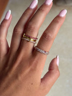 Ahelia Gradient Rhinestone Band Ring