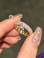 Ahelia Gradient Rhinestone Band Ring