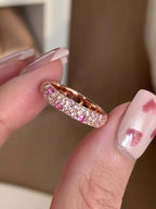 Ahelia Gradient Rhinestone Band Ring