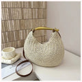 Valeria Sequined Straw Shoulder Bag