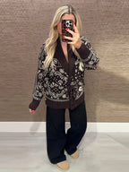 Valerie Jacquard Knit Cardigan