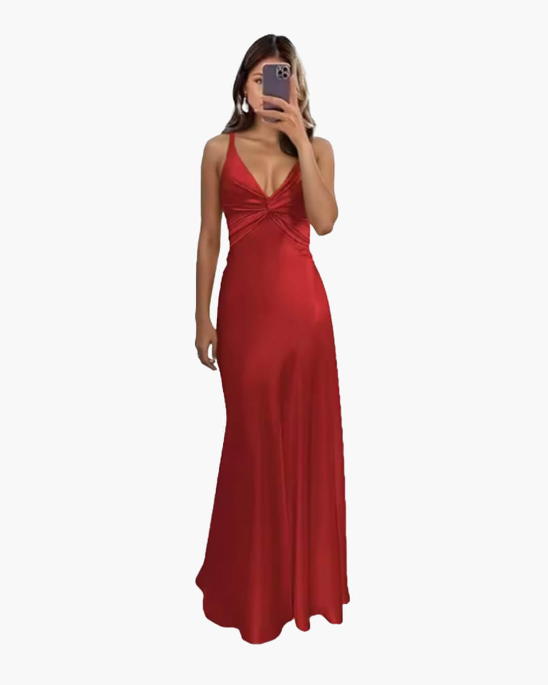 Venus Satin Open Back Maxi Dress