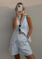 Bea Tailored Vest and Shorts Set