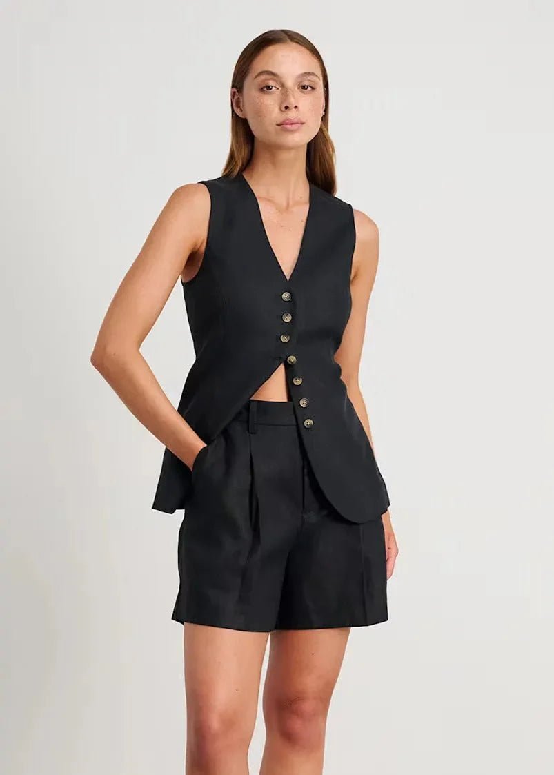 Bea Tailored Vest and Shorts Set