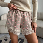 Veronica Satin Lace Shorts
