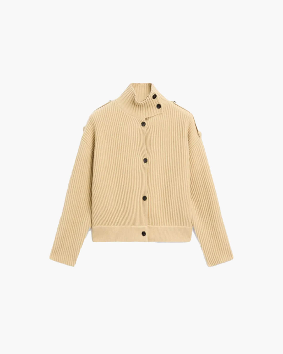 Ahiwa Stand Collar Knitted Cardigan